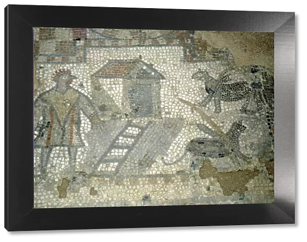 Roman mosaic, Newport Villa, Isle of Wight, c280AD