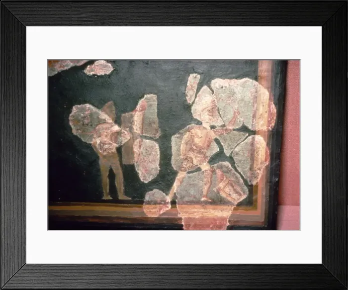 Framed Print : Roman wallpainting from a House at Colchester, England, c2nd-3rd century Framed Print : Roman wallpainting from a House at Colchester, England, c2nd-3rd century