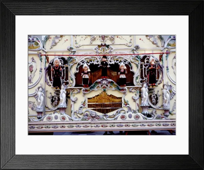 Framed Print : Detail of Street Organ, Holland, 20th century Framed Print : Detail of Street Organ, Holland, 20th century