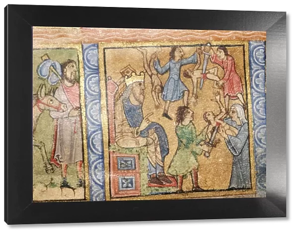 Detail from a Psalter, Massacre of the Children, c1140