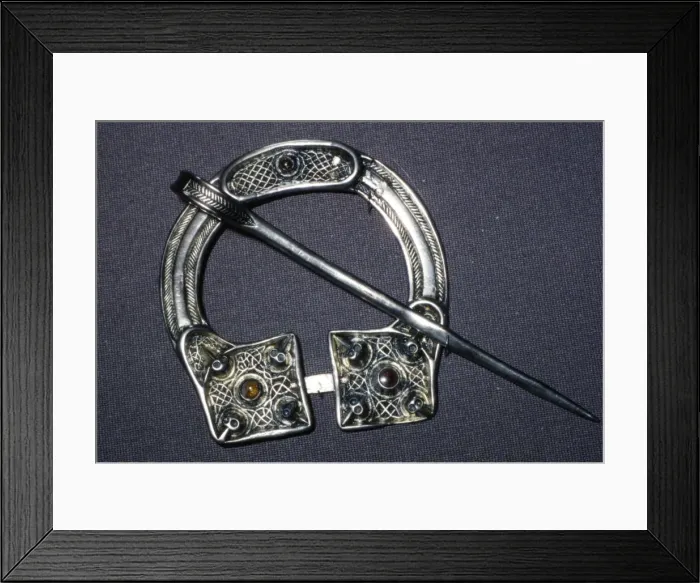 Framed Print : Celtic Penannular Brooch from Ballynaglough, 8th century Framed Print : Celtic Penannular Brooch from Ballynaglough, 8th century