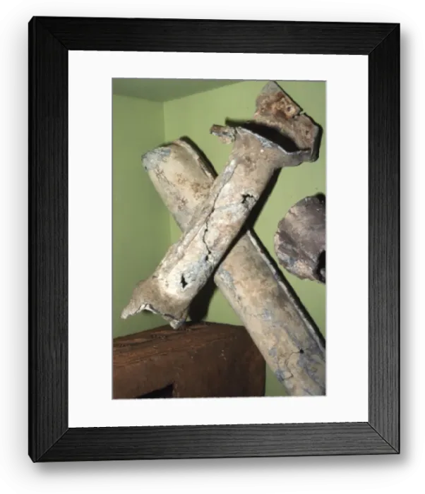 Framed Print : Roman Leadwater Pipes from Colchester, Essex, c2nd-3rd century Framed Print : Roman Leadwater Pipes from Colchester, Essex, c2nd-3rd century