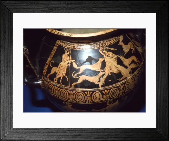 Framed Print : Red figured Nestoris (wine-jar), Lucania, , c390-c380 BC Framed Print : Red figured Nestoris (wine-jar), Lucania, , c390-c380 BC