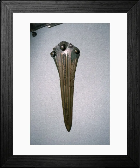 Framed Print : Bronze Age. Neunheiligen. Dagger blade, 2300-1800BC Framed Print : Bronze Age. Neunheiligen. Dagger blade, 2300-1800BC