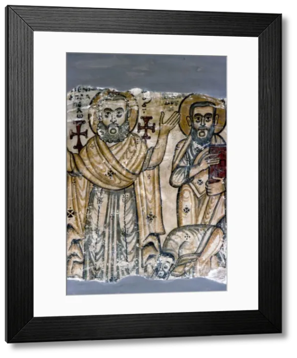Framed Print : Two Saints, Coptic Wall Painting. Egypt, 6th century Framed Print : Two Saints, Coptic Wall Painting. Egypt, 6th century