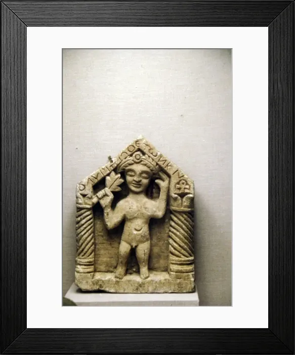 Framed Print : Egyptian Stela with cryptogram For Man called Olympios Framed Print : Egyptian Stela with cryptogram For Man called Olympios
