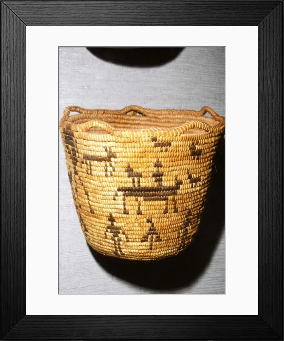 Framed Print : North American Indian Salish Basket Framed Print : North American Indian Salish Basket