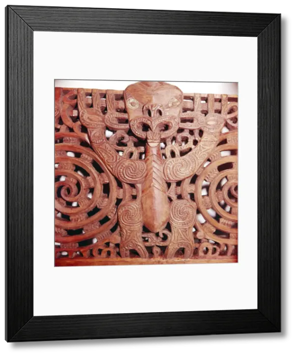 Framed Print : Maori Woodcarving representing panel detail of Ancestor Framed Print : Maori Woodcarving representing panel detail of Ancestor