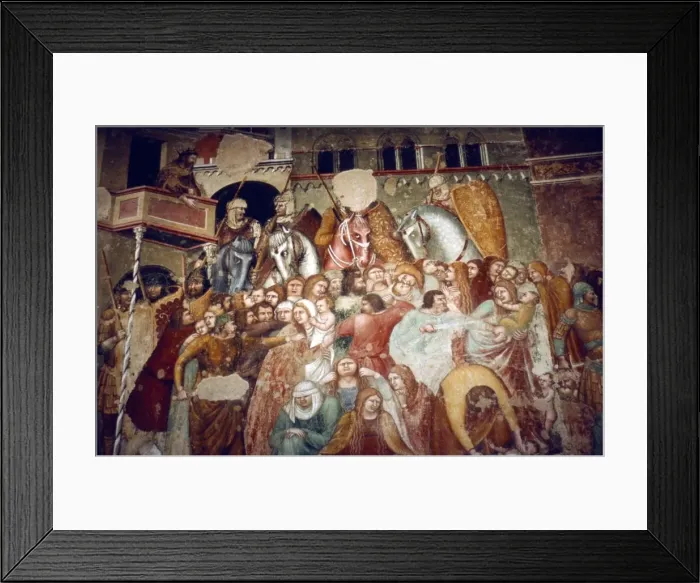 Framed Print : Massacre of the Innocents, Fresco in church of Santi Agostino, Siena, 1482. Artist: Matteo di Giovanni Framed Print : Massacre of the Innocents, Fresco in church of Santi Agostino, Siena, 1482. Artist: Matteo di Giovanni