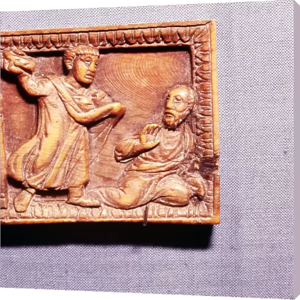 The Stoning of St Paul, Ivory Panel from Casket, Rome, late 4th century
