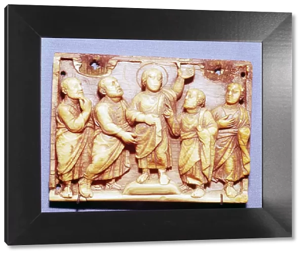 The Incredulity of Thomas, Ivory Panel, Byzantine Casket, 5th century