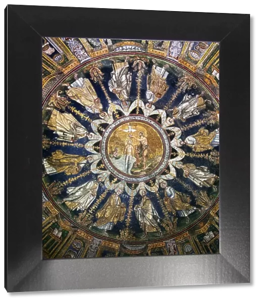 Dome Mosaic in Orthodox Baptistry, Ravenna, Italy, 5th century