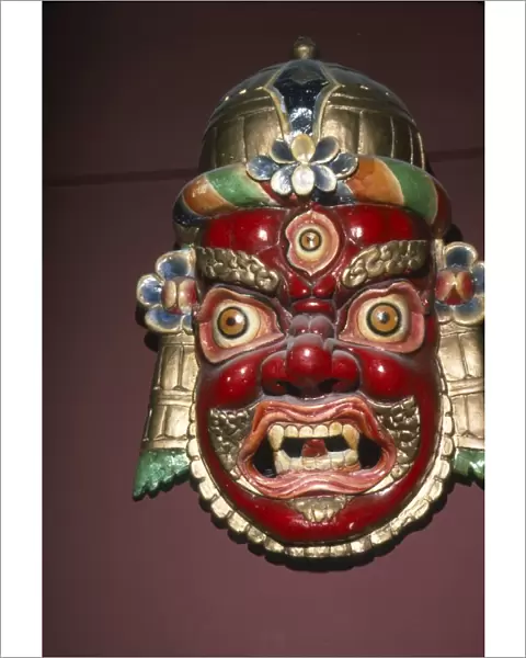 Mask of the War and Mountain God, Kangchendzonga, Sikkim, Himalaya