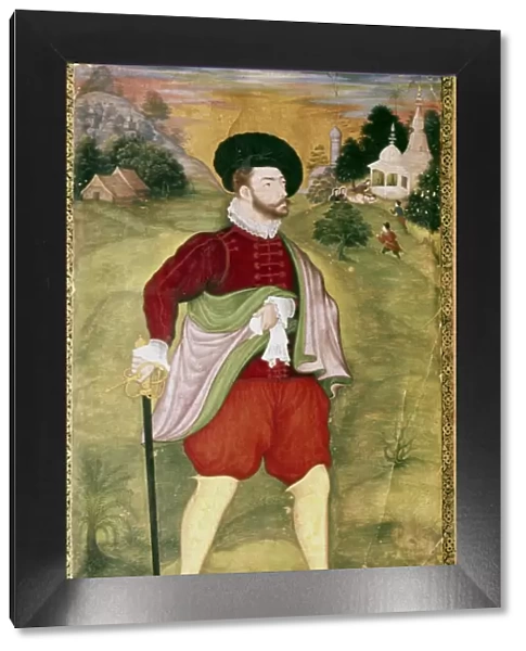 Portrait of a European, Mughal School, Akbar Period, late 16th Century