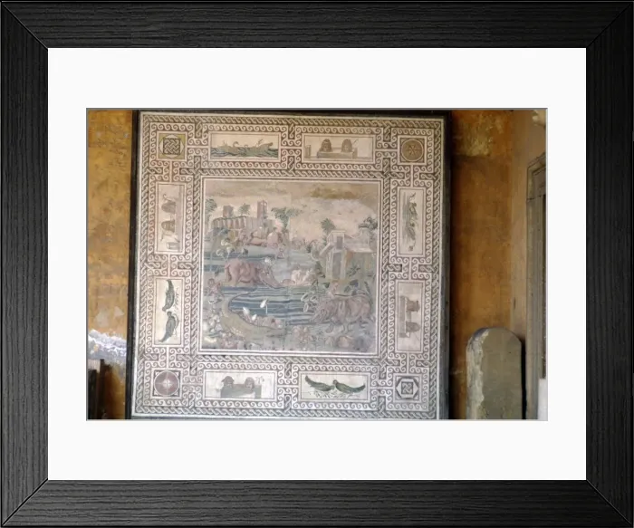Framed Print : Rome Mosaic of Animals drinking, c3rd-5th century Framed Print : Rome Mosaic of Animals drinking, c3rd-5th century