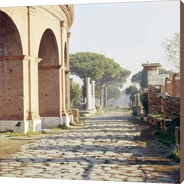 Via Decumanus, Ostia Antica, Port of Rome, Italy, c2nd-3rd century, (c20th century). Artist: CM Dixon