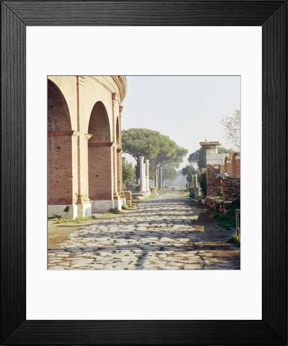 Framed Print : Via Decumanus, Ostia Antica, Port of Rome, Italy, c2nd-3rd century, (c20th century). Artist: CM Dixon Framed Print : Via Decumanus, Ostia Antica, Port of Rome, Italy, c2nd-3rd century, (c20th century). Artist: CM Dixon