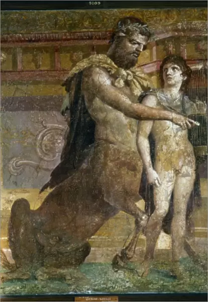 The Centaur Cheiron teaching Achilles, Roman wall-painting from Herculaneum, c1st century