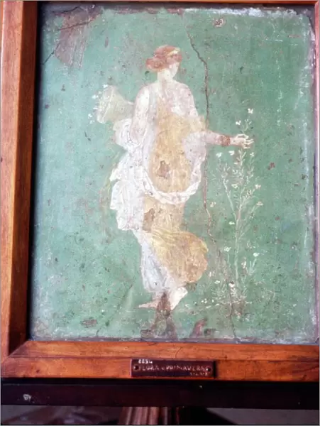 Flora or Primavera, Roman wall painting from Pompeii, c1st century