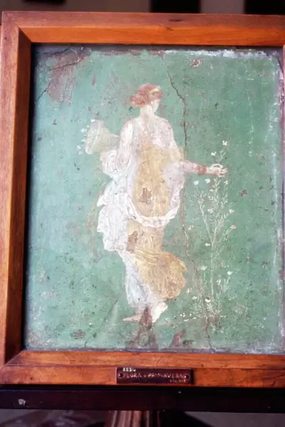 Flora or Primavera, Roman wall painting from Pompeii, c1st century