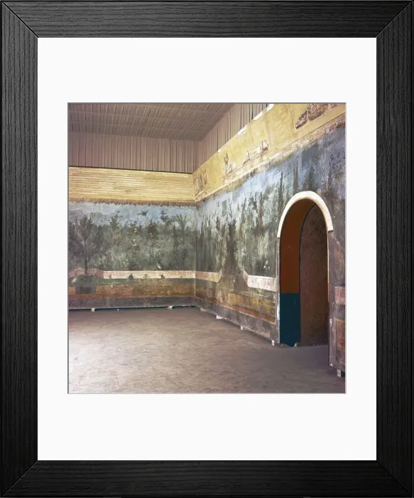 Framed Print : Room decoration in Livias villa, Prima Porta, Rome, late 1st century Framed Print : Room decoration in Livias villa, Prima Porta, Rome, late 1st century