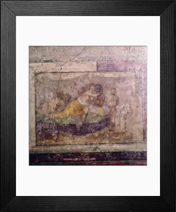 Framed Print : Roman wall painting, in Rome, 1st century Framed Print : Roman wall painting, in Rome, 1st century