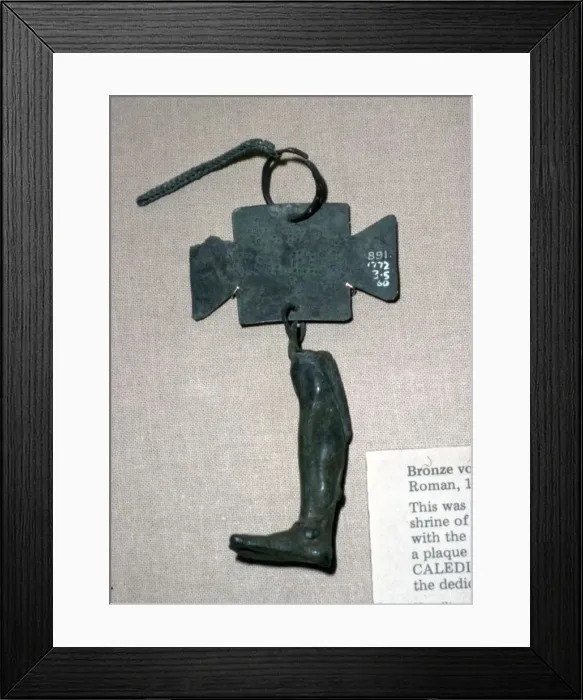 Framed Print : Roman bronze votive Leg, 1st-2nd century Framed Print : Roman bronze votive Leg, 1st-2nd century