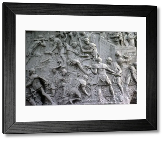 Framed Print : Roman soldiers working on construction, Trajans Column, Rome, c2nd century Framed Print : Roman soldiers working on construction, Trajans Column, Rome, c2nd century