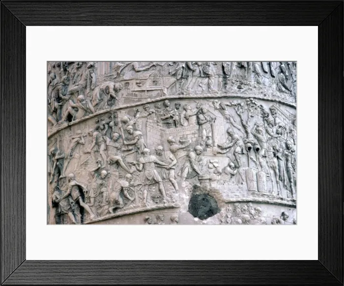 Framed Print : Roman Soldiers building fort in the Dacian Wars, Trajans Column, Rome, c2nd century Framed Print : Roman Soldiers building fort in the Dacian Wars, Trajans Column, Rome, c2nd century