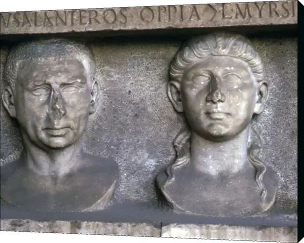 Roman Husband and wife (funerary slab) Imperial period. At Museo Nazionale Romano, Rome