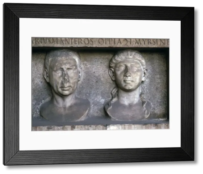Framed Print : Roman Husband and wife (funerary slab) Imperial period. At Museo Nazionale Romano, Rome Framed Print : Roman Husband and wife (funerary slab) Imperial period. At Museo Nazionale Romano, Rome