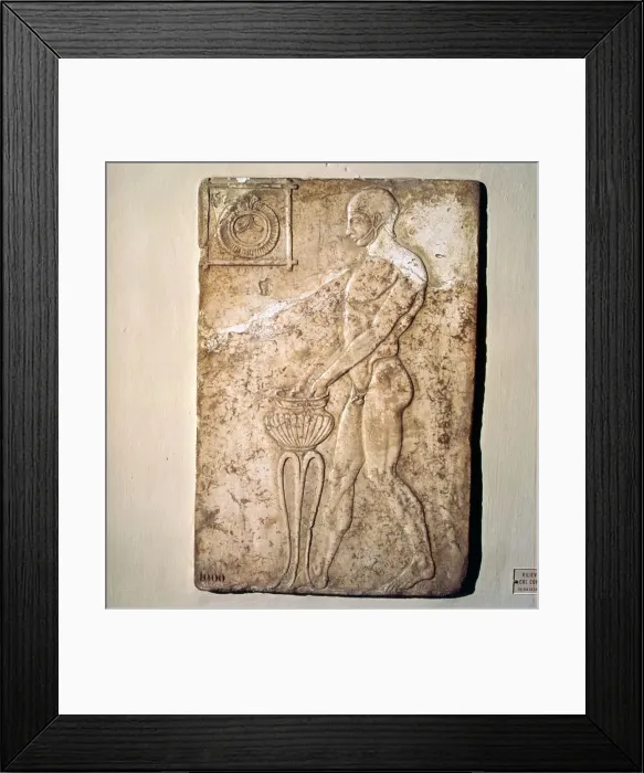 Framed Print : Roman Votive relief of Athlete from Republican Period, Rome, c2nd century BC Framed Print : Roman Votive relief of Athlete from Republican Period, Rome, c2nd century BC
