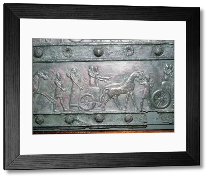 Framed Print : Detail from the Balawat Gates, made for Shalmeneser III, Neo-Assyrian, c858-824 BC Framed Print : Detail from the Balawat Gates, made for Shalmeneser III, Neo-Assyrian, c858-824 BC