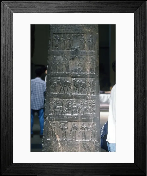 Framed Print : The Black Obelisk of Shalmaneser III, c858 BC-824 BC Framed Print : The Black Obelisk of Shalmaneser III, c858 BC-824 BC