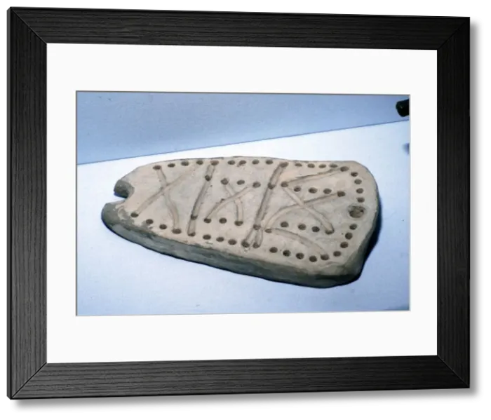 Framed Print : Game of 58 Holes, Gaming board, 1000 BC Framed Print : Game of 58 Holes, Gaming board, 1000 BC