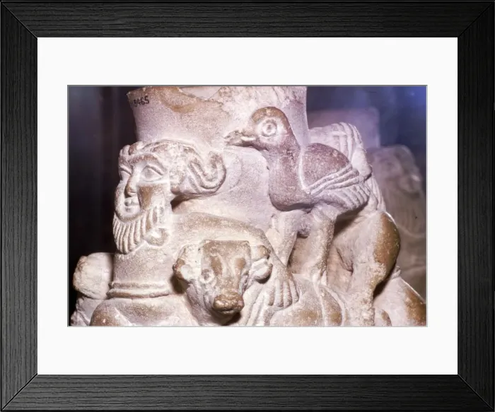 Framed Print : Sumerian Libation Vase Hero Gilgamesh, Bulls and Birds from Warka, Uruk, South Iraq, c2000 BC Framed Print : Sumerian Libation Vase Hero Gilgamesh, Bulls and Birds from Warka, Uruk, South Iraq, c2000 BC