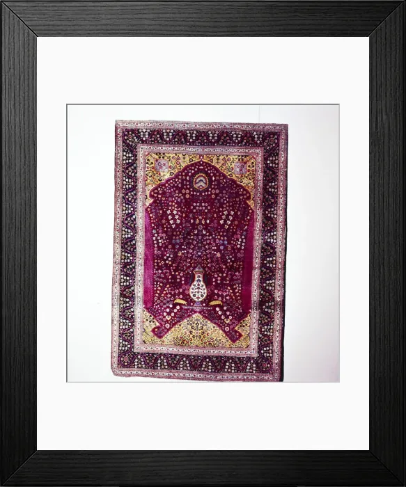Framed Print : South Persian Prayer Rug, 18th century Framed Print : South Persian Prayer Rug, 18th century