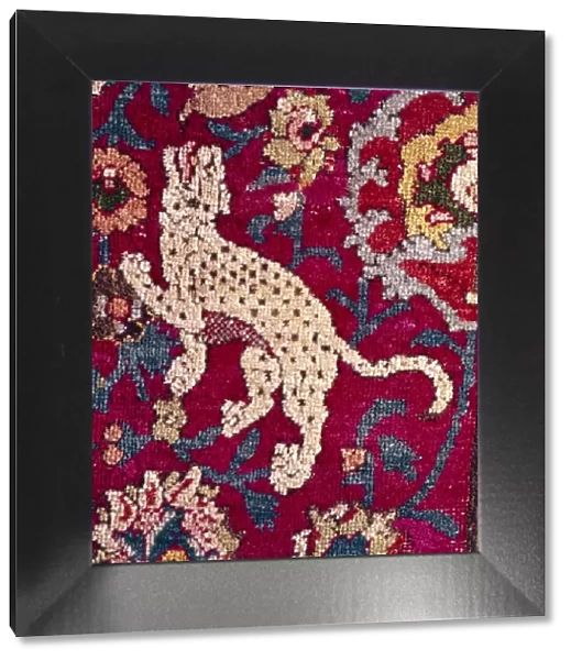 Detail feline on Persian Carpet, 16th century