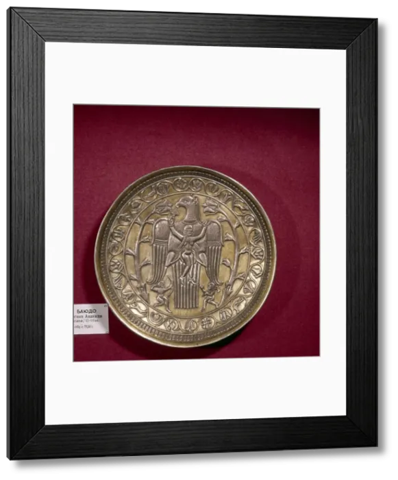 Framed Print : Sassanian Silver-Gilt Dish of Goddess and Bird, 6th-7th century Framed Print : Sassanian Silver-Gilt Dish of Goddess and Bird, 6th-7th century