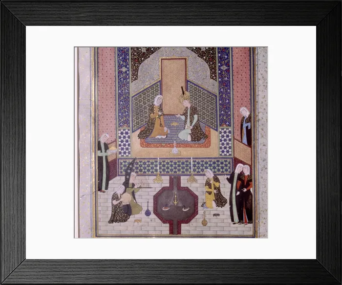 Framed Print : Persian Manuscript Illustration c16th-17th century Framed Print : Persian Manuscript Illustration c16th-17th century