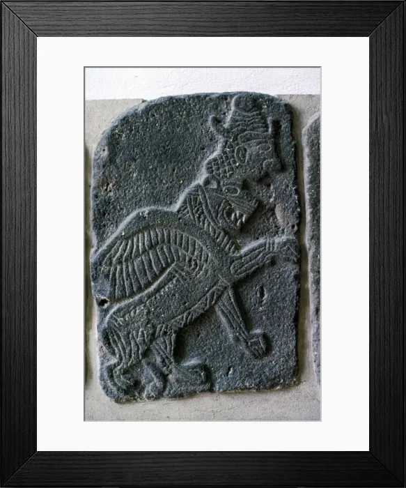 Framed Print : Hittie relief, Tel Halaf, 6100 BC - 5100 BC Framed Print : Hittie relief, Tel Halaf, 6100 BC - 5100 BC