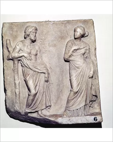 Man and woman, bas-relief, marble, Capitoline Museum