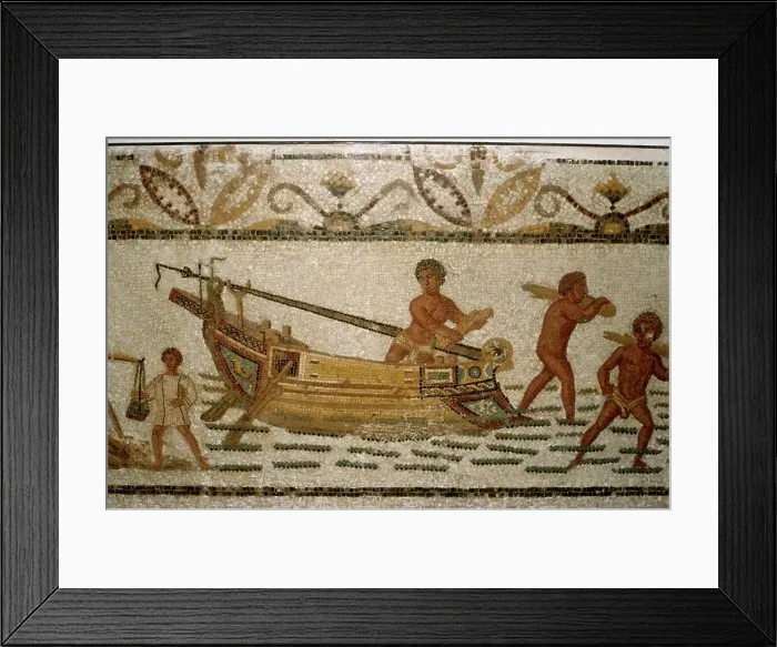 Framed Print : Roman Sea mosaic, 2nd-3rd century Framed Print : Roman Sea mosaic, 2nd-3rd century