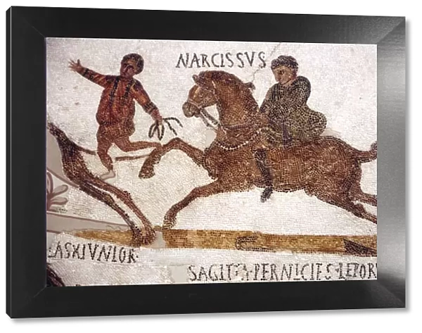 Horse and Rider, Roman Mosaic, c2nd-3rd century