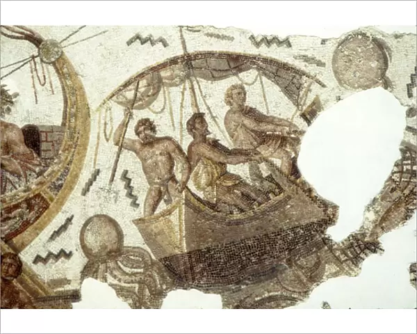 Roman Mosaic of Fishing Boat, c2nd-3rd century
