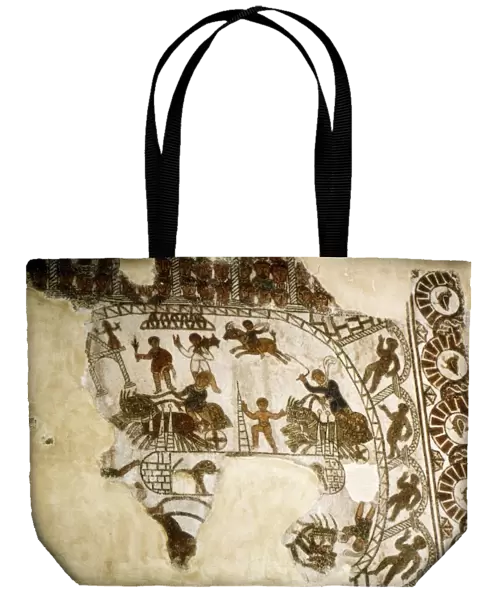 Roman mosaic, Chariot race, c2nd-3rd century