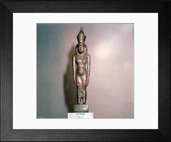 Framed Print : Egyptian bronze, Goddess Mut, Theban Mother-goddess, 18th Dynasty, c1550BC-1298BC Framed Print : Egyptian bronze, Goddess Mut, Theban Mother-goddess, 18th Dynasty, c1550BC-1298BC
