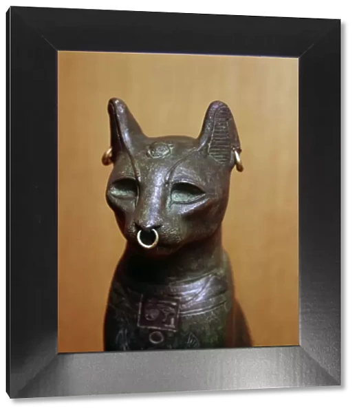 Egyptian Bronze Cat, Sacred to the Goddess Bastet, Roman Period. c664BC-332 BC