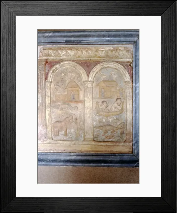 Framed Print : Nile animals on panel in the Vatican Framed Print : Nile animals on panel in the Vatican