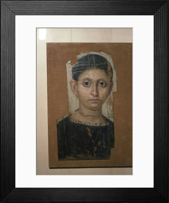 Framed Print : Wax portrait from Antinoe, 3rd century Framed Print : Wax portrait from Antinoe, 3rd century